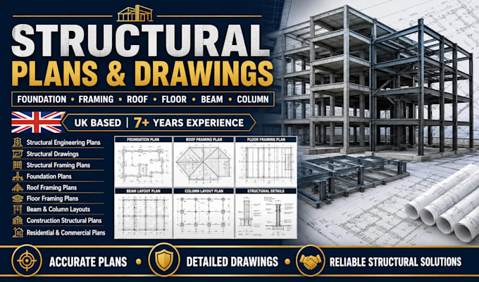 provide professional structural plans drawings and engineering details in UK