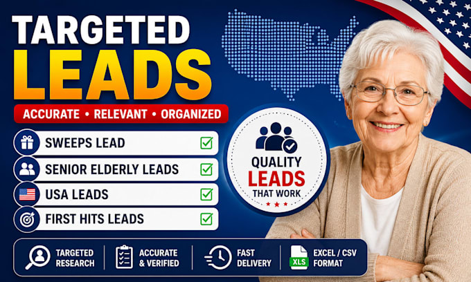 sweeps lead, senior elderly leads, usa leads, leads