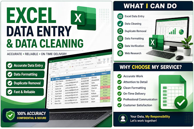 do data entry and data cleaning