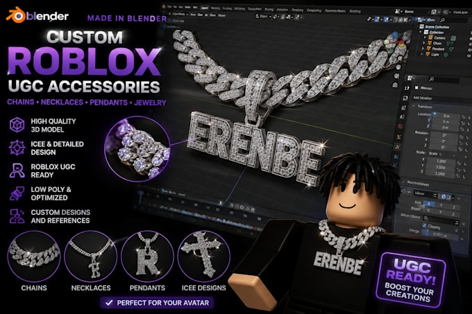 create custom roblox ugc chain accessories wearable jewelry
