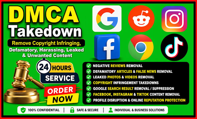 send dmca takedown notice to remove copyright content