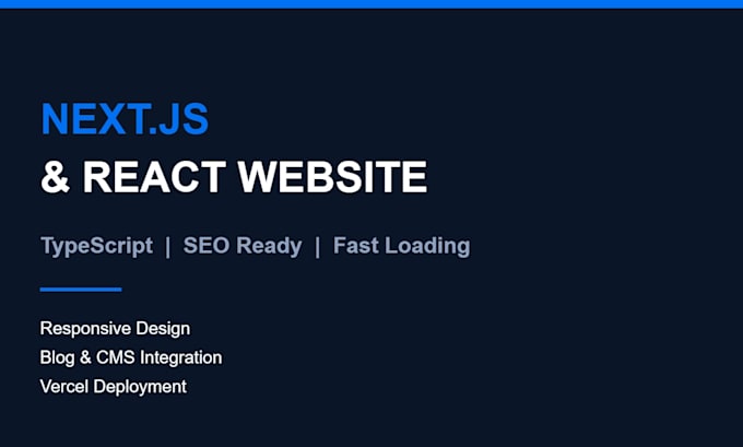 build a modern nextjs react website with typescript