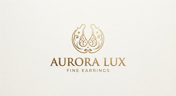 design an elegant earrings logo for your brand