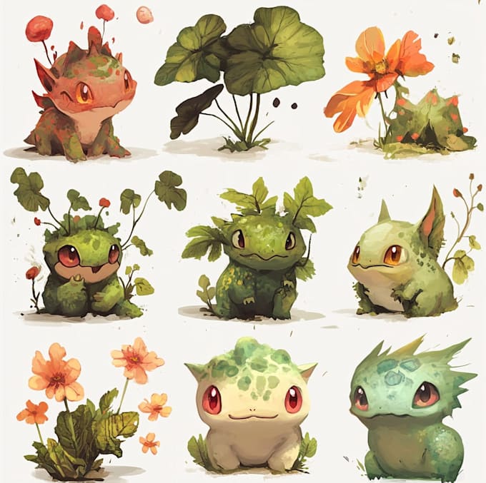 draw fakemon or pokemon art, pokemon trainer anime