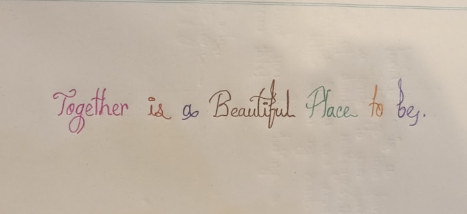 write beautiful handwritten letters and custom caligraphy