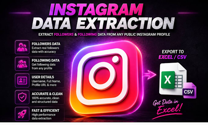 extract followers data list from public instagram profiles