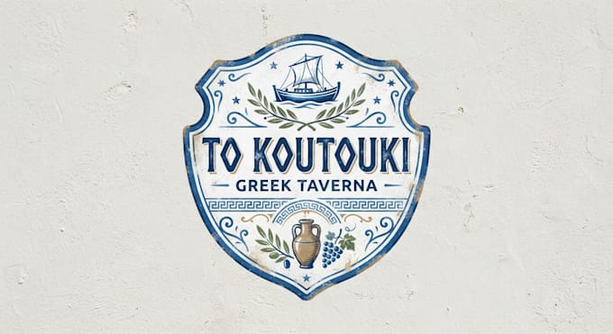 design an authentic greek restaurant logo