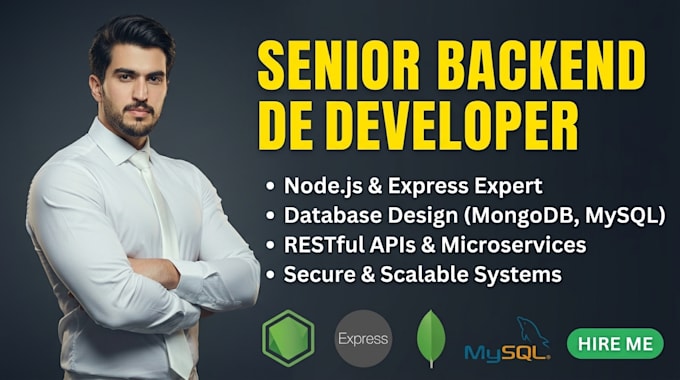 build a node js express backend and rest API