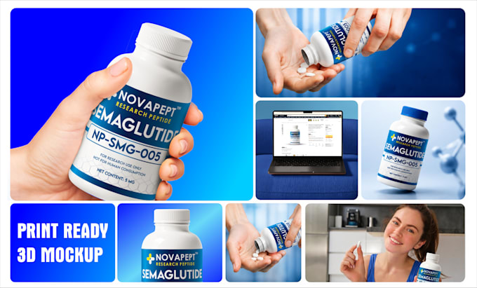 design supplement label, vitamin label and bottle label