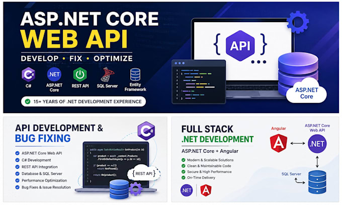develop or fix asp net core web API in csharp