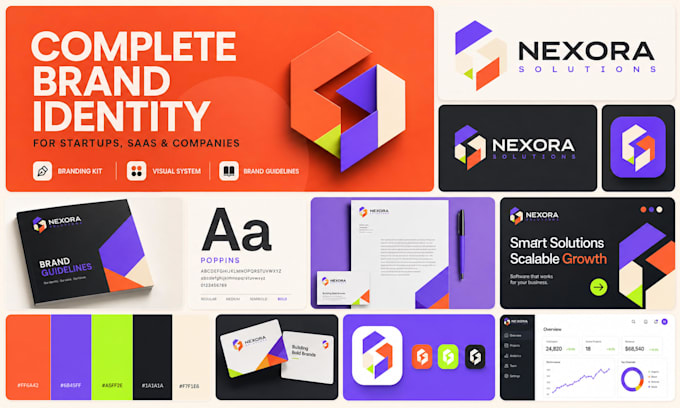design a complete brand identity, branding kit and style guide