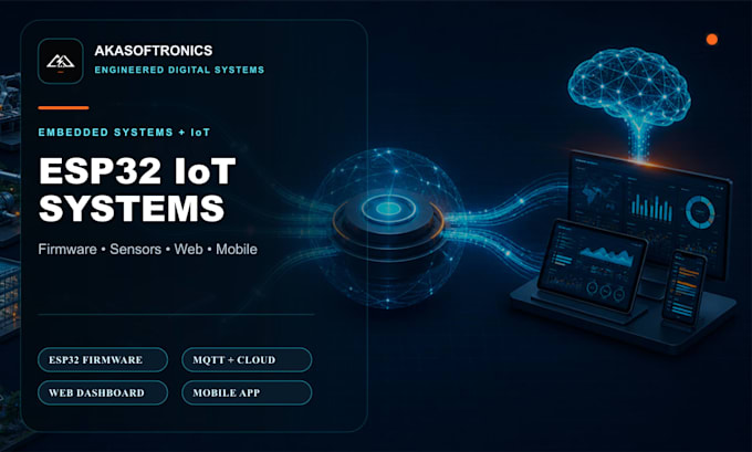 develop esp32 iot systems with web and mobile dashboards