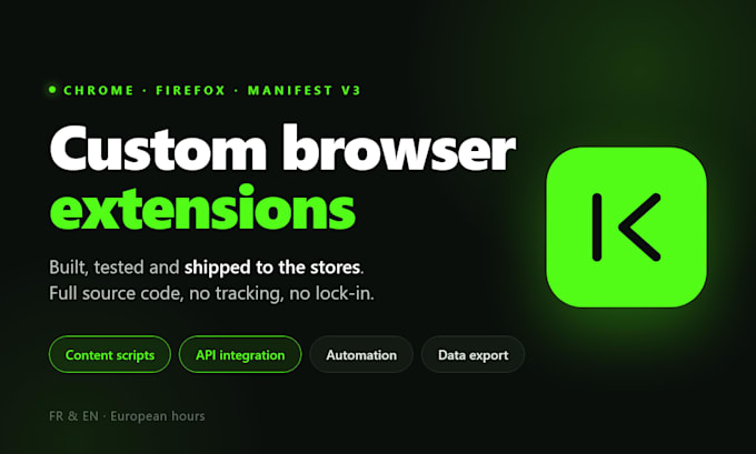 build a custom chrome or firefox browser extension