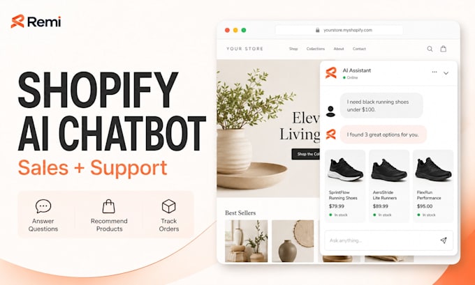 build a shopify ai chatbot for customer support and sales
