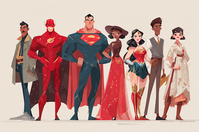 do super hero comic or character illustration