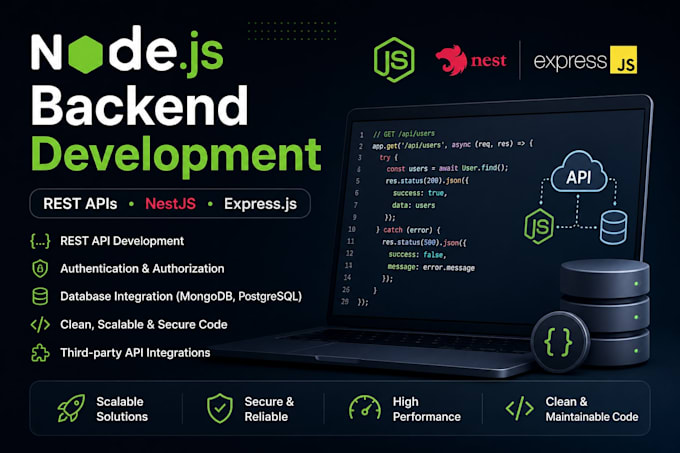 develop nodejs, expressjs and nestjs rest apis