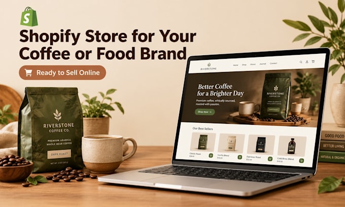 a shopify store for your coffee, tea, or food brand