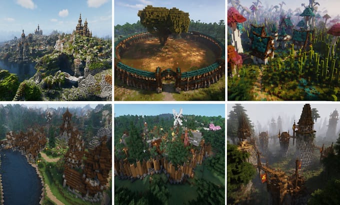build minecraft maps, worlds, pvp, mall, castle  bases and spawn, village