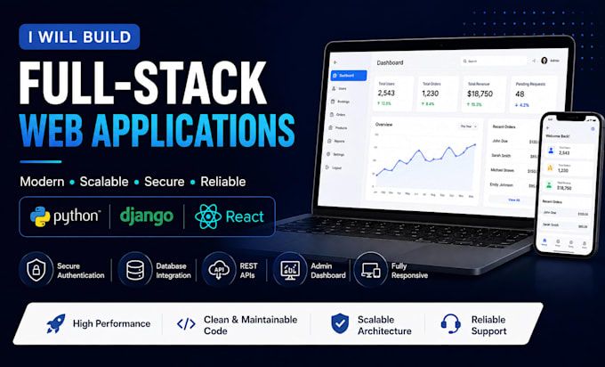 be your personal react and python web developer