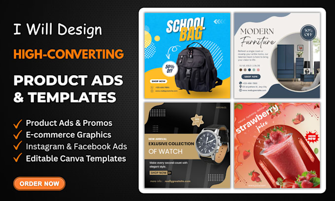 design high converting product posts and instagram templates for your brand