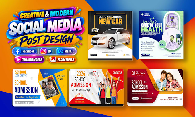 do editable social media post for fb ig and meta ads design with source files