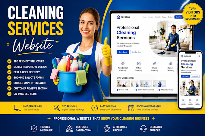 build an SEO friendly cleaning service website that generates leads