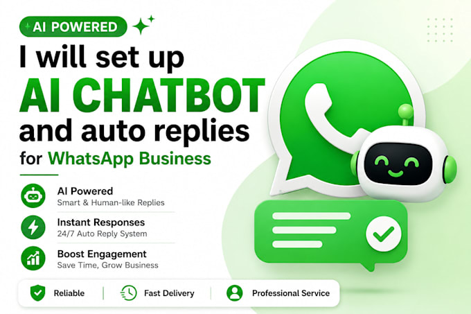 set up ai chatbot and auto replies for whatsapp business