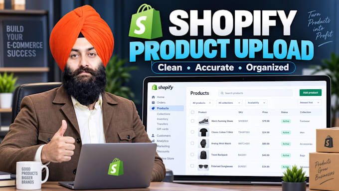 upload products or add products to shopify store