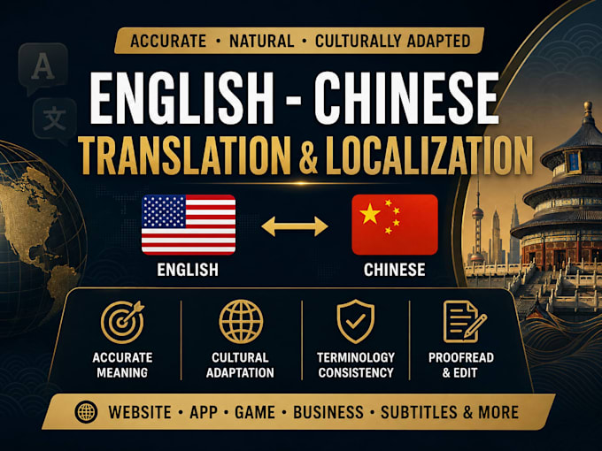 translate and localize english into chinese