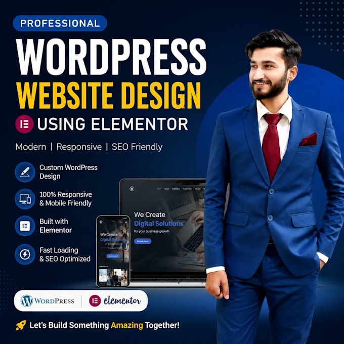 design a wordpress website with elementor