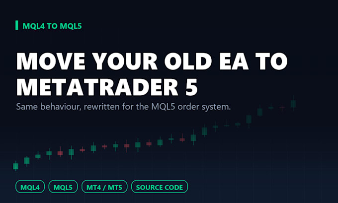 convert your mql4 ea to mql5 for metatrader 5