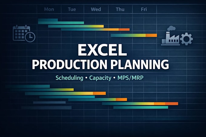 build an excel production planning and scheduling model