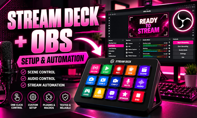 setup and automate your stream deck elgato for dual PC and obs streaming