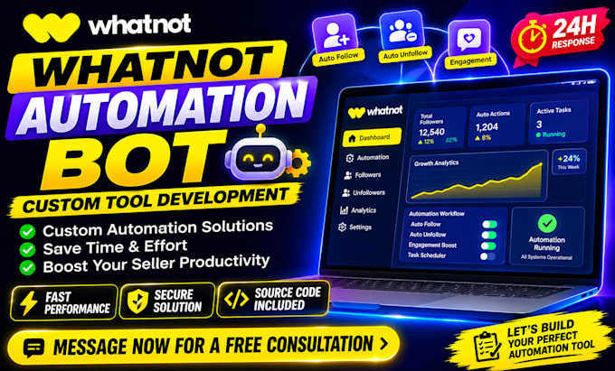 develop auto follow unfollow bot for whatnot