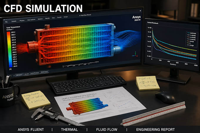 do ansys fluent cfd simulation with thermal and flow analysis report