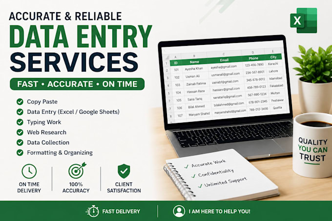 do copy paste and data entry