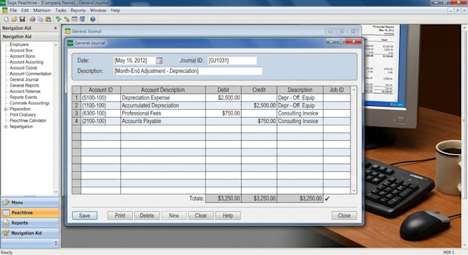 do peachtree accounting bookkeeping and financial statements