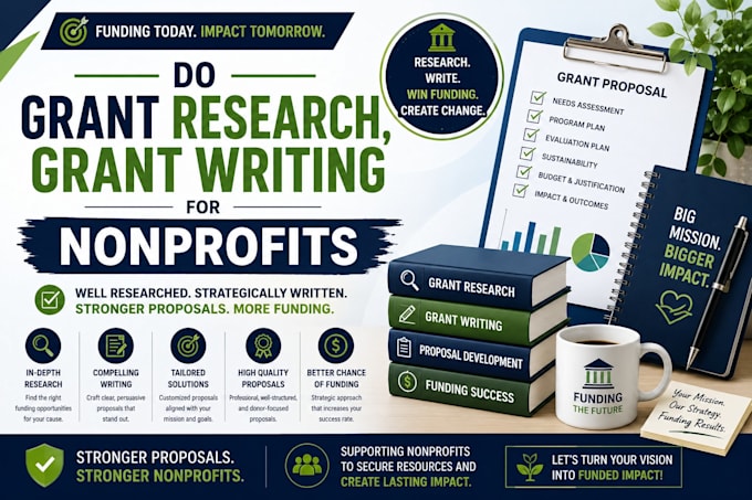 do grant research, grant writting for nonprofits
