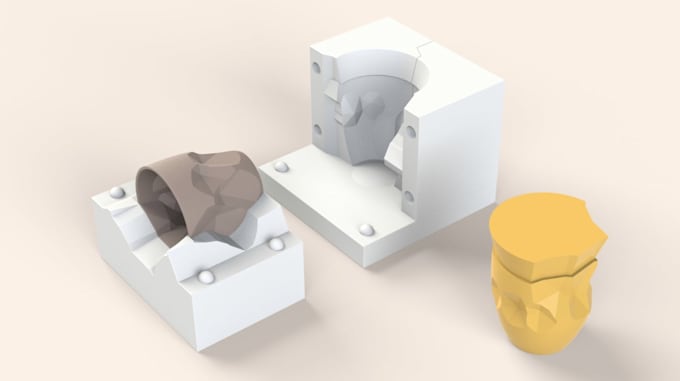 design dfm models for silicon mold, plastic injection mold, slip casting mold
