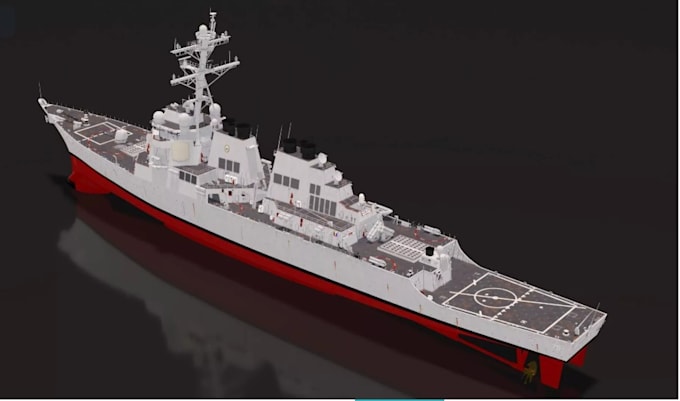 3d ship modeling, warship naval vessel, military vehicle texturing blender game