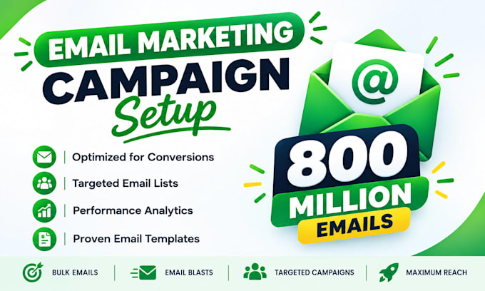 800million bulk email blast, blast email and email marketing campaign