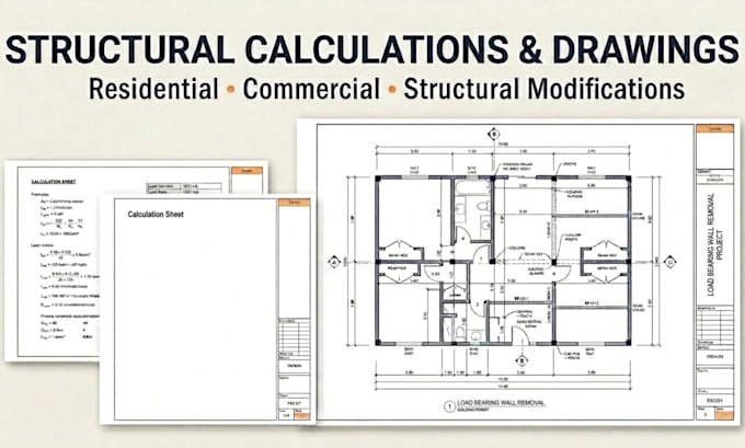 provide structural calculations and drawings for residential projects