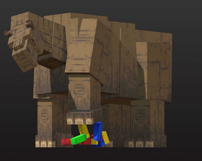 create custom minecraft blockbench 3d model, animation and textures
