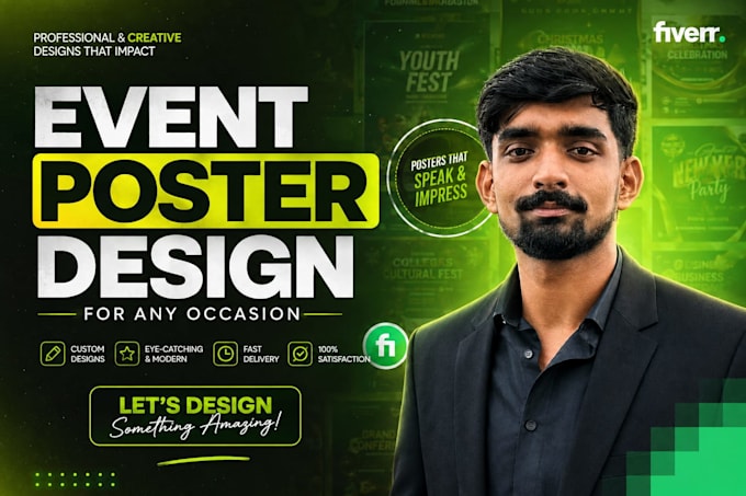 design professional event and promotional posters