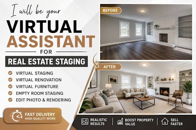 be your virtual assistant for real estate staging