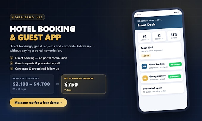 build a hotel booking and guest management app