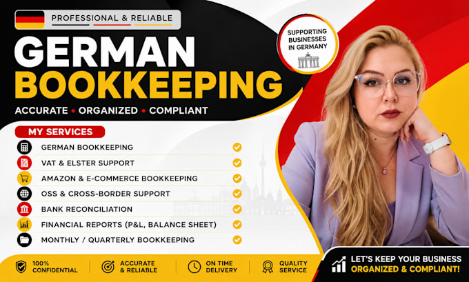 do german bookkeeping, vat, elster, amazon and oss accounting