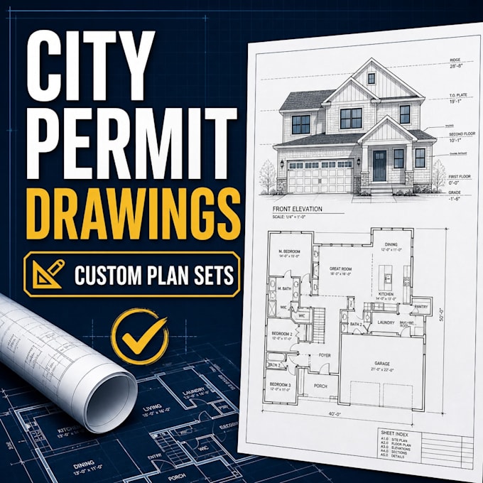 create city permit drawings for residential projects