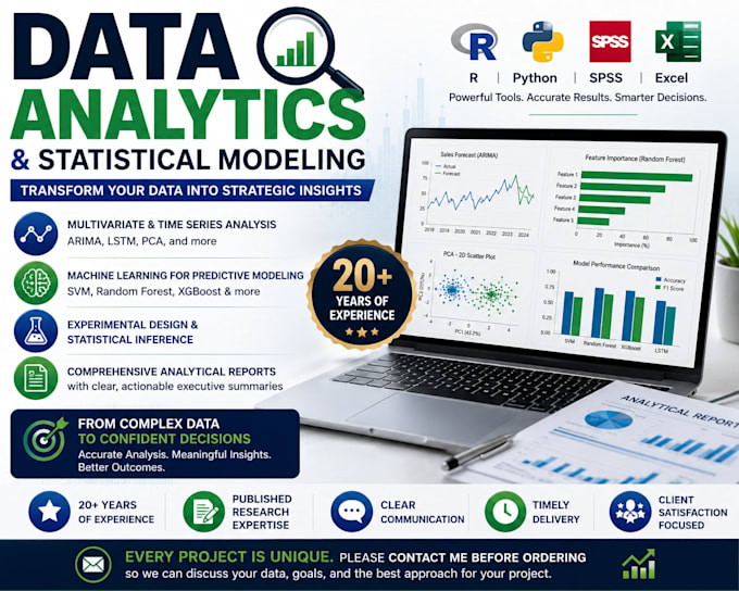 be your personal professional statistician and data analyst
