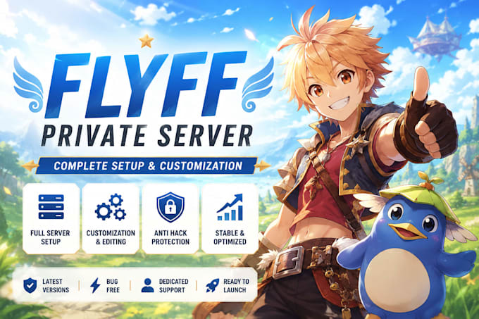 setup and customize flyff private server with website and vps